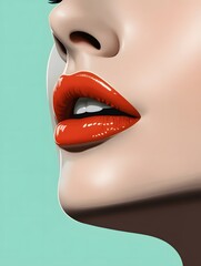 Obraz premium The dazzling lipstick in the model's hand