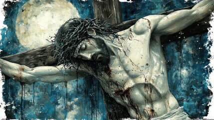 Crucifixion of Christ: A Nighttime Depiction