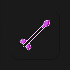 Filled outline Medieval arrows icon isolated on black background. Medieval weapon. Flat filled outline style with shadow. Vector