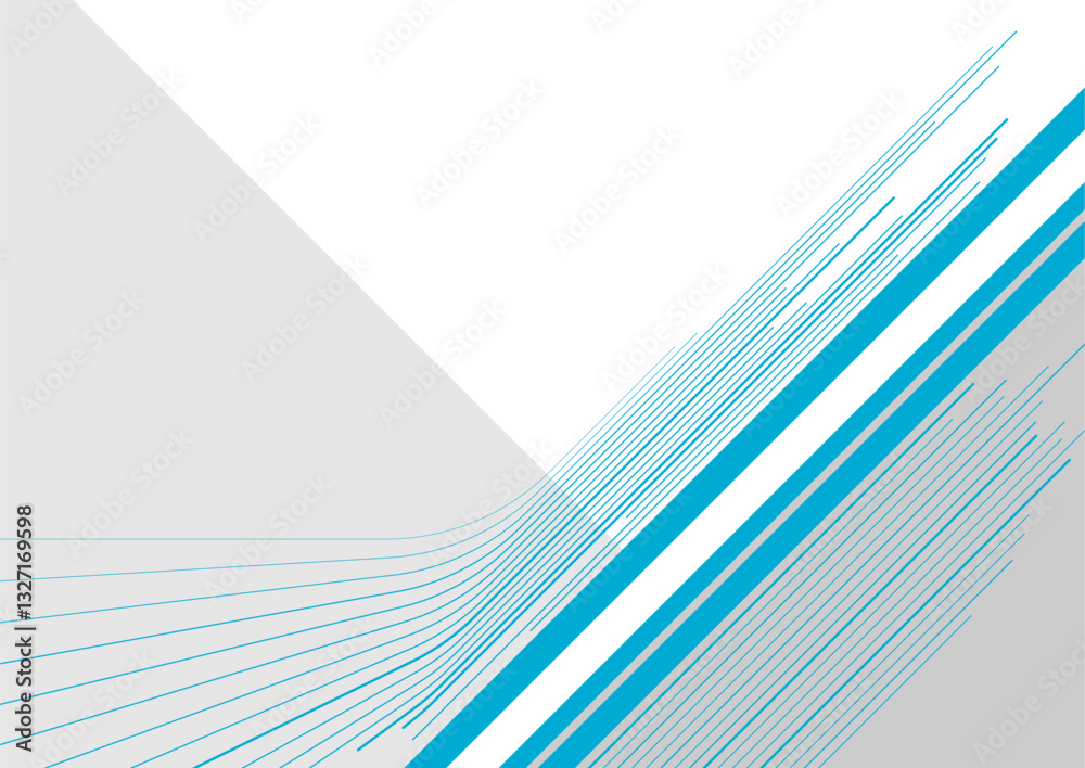 Leinwandbilder Concept minimal geometric design with abstract blue lines and stripes. Vector brochure, template background