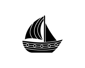creative details sailboat icon vector illustration 