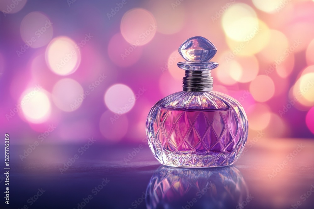 Poster a bottle of perfume placed on a table