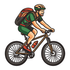 Obraz premium man riding a bike