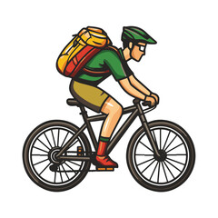 Obraz premium man riding a bike