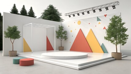 3d render of a swimming pool