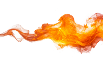 Transparent orange and red liquid shapes