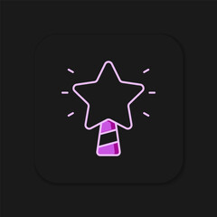 Filled outline Christmas star icon isolated on black background. Merry Christmas and Happy New Year. Flat filled outline style with shadow. Vector