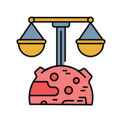 Space law color flat icon.