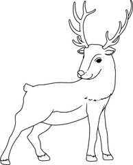 hand drawn deer
