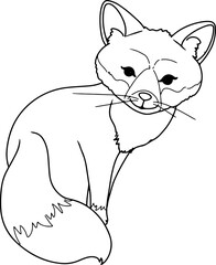 hand drawn fox