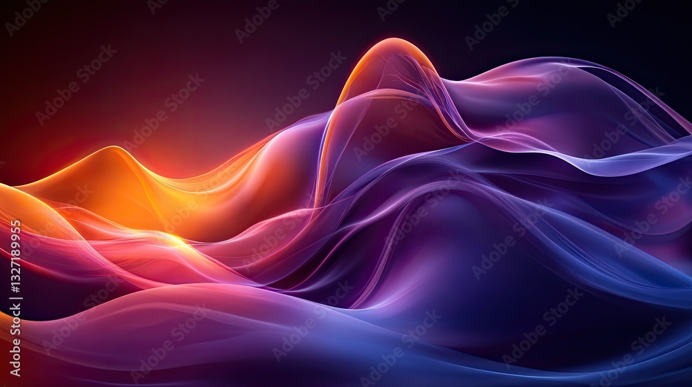Aufkleber Abstract colorful dynamic flowing lines.  Use for graphic design background