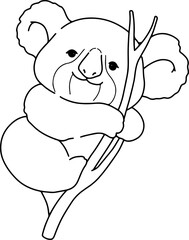 hand drawn koala