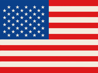 Fototapeta premium A high-quality vector illustration of the United States flag, featuring the iconic stars and stripes. 