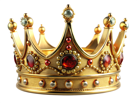  a crown  isolated on white background PNG , AI GENERATED