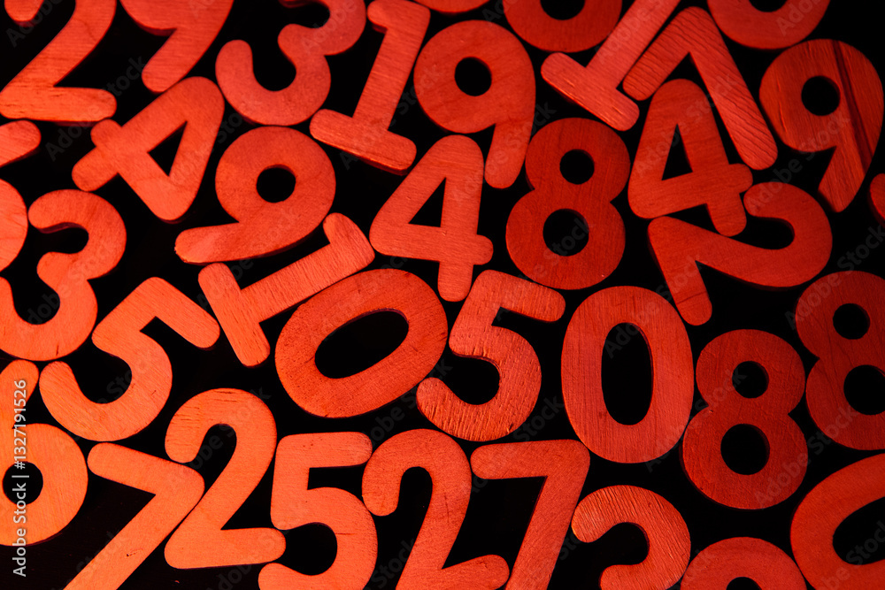 Poster background of numbers. from zero to nine. numbers texture. finance data concept. mathematic. seamles