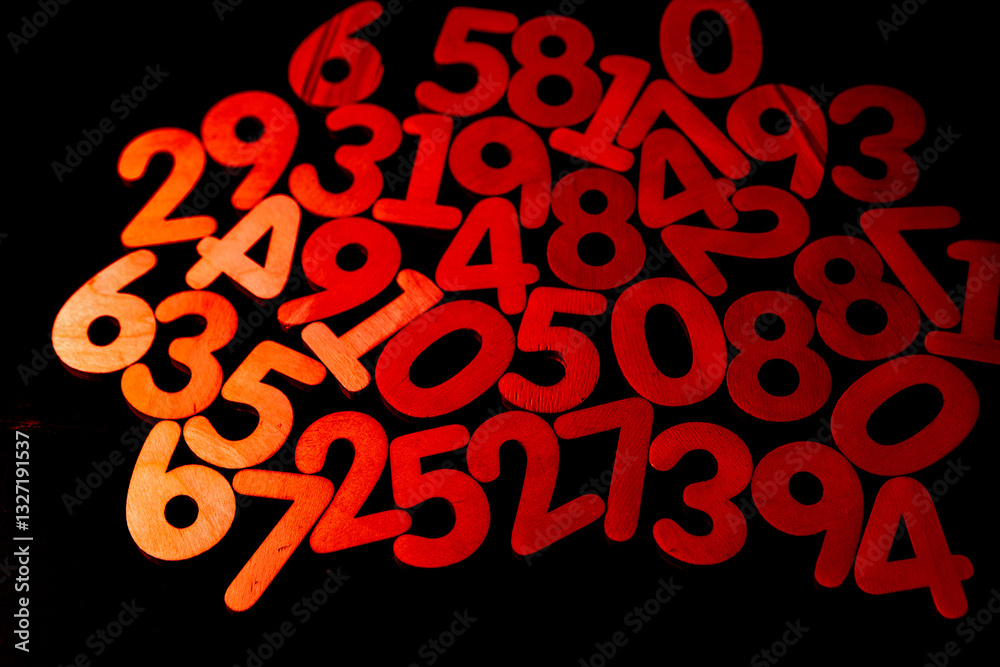 Poster background of numbers. from zero to nine. numbers texture. finance data concept. mathematic. seamles