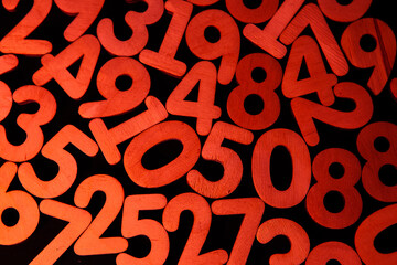 Background of numbers. from zero to nine. Numbers texture. Finance data concept. Mathematic....