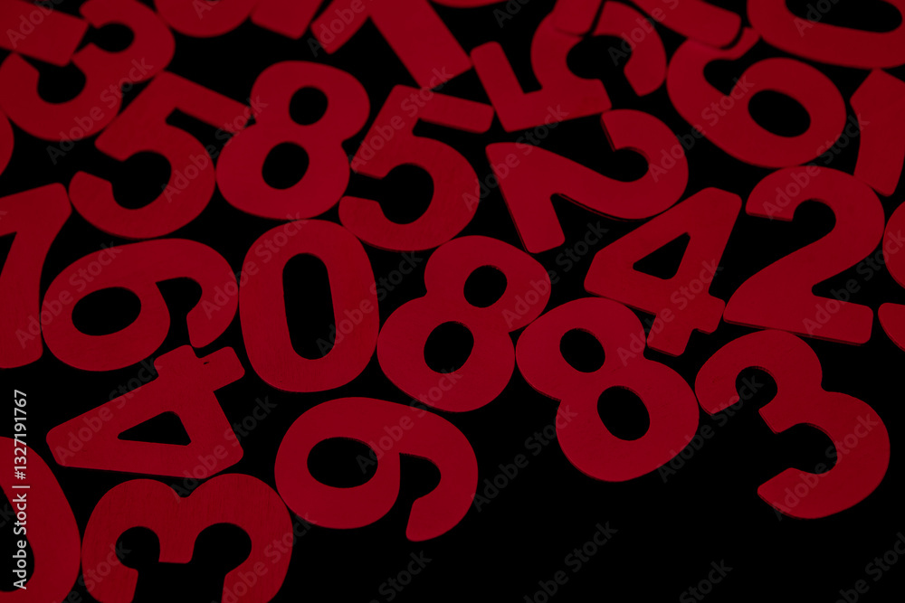Poster background of numbers. from zero to nine. numbers texture. finance data concept. mathematic. seamles