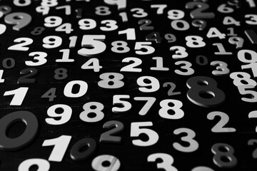 Background of numbers. from zero to nine. Numbers texture. Finance data concept. Mathematic....