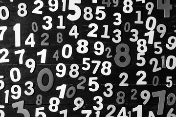 Background of numbers. from zero to nine. Numbers texture. Finance data concept. Mathematic....
