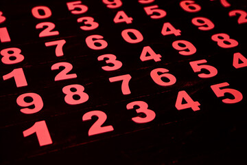 Background of numbers. from zero to nine. Numbers texture. Finance data concept. Mathematic....