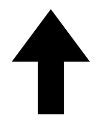 black arrow up isolated transparent background