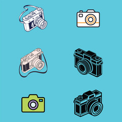 camera vector design set