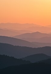 sunrise in the mountains. 4k background of hills in the distance