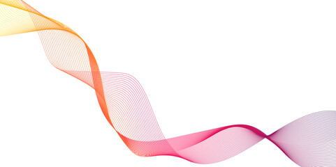floating wave line with curved shapes, soft color gradient geometric lines,  smooth and dynamic speed wave patterns technology lines, Wavy flowing curve pattern of digital modern technology.
