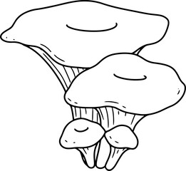 mushroom cartoon doodle