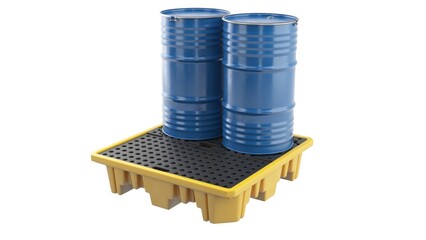 Canister on a spill pallet