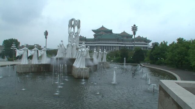 Mansudae fountain park, Pyongyang, North Korea