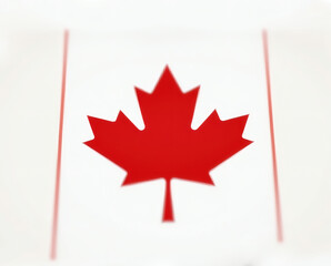 Fototapeta premium Celebrating national pride with a vibrant red maple leaf displayed prominently during a festive occasion