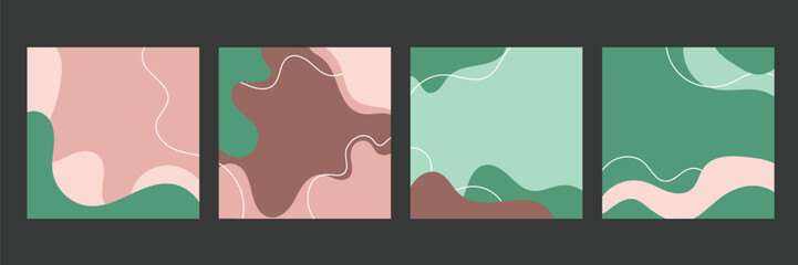 Abstract aesthetic design background with soft shapes and a modern style.