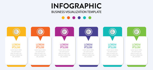 Business Infographic Visualization Template Vector Illustration Design 