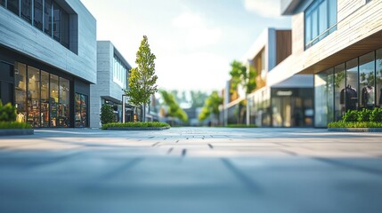 Fototapeta premium Modern Retail Street: Architectural Design and Urban Lifestyle