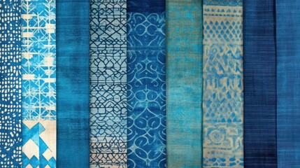 Indigo Blue Textile Design Samples