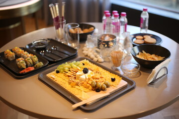 Cheese board with different type of cheese