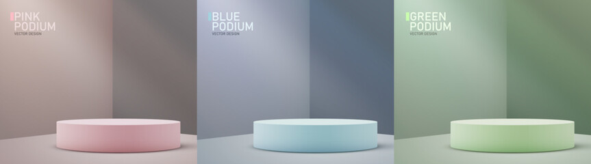 Abstract scene background. Cylinder podium background. Product presentation, mock up, show cosmetic product, Podium, stage pedestal or platform.