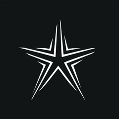 Black and white star