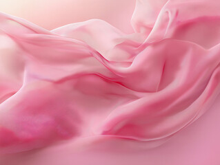 Fototapeta premium flowing pink fabric abstract background, designed with precision and elegance. The fabric appears to be a lightweight, translucent material.