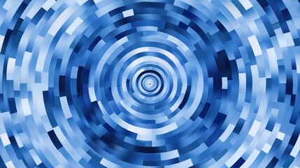 Blue Radial Geometric Pattern