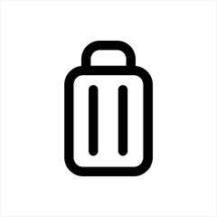 A simple suitcase icon, ideal for travel or vacation related designs.