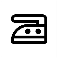 A simple illustration of a clothing iron, suitable for laundry, household, or cleaning related designs.