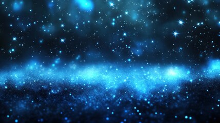 Obraz premium Cosmic Blue Night Sky Background