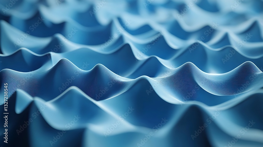 Poster abstract blue undulating surface texture background