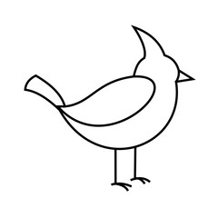 hand drawn vector illustration of a bird