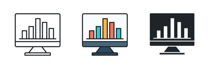 Marketing icons set, Included icons as Bullseye, Calendar, Funnel, Lightbulb and more symbols collection, logo isolated vector illustration