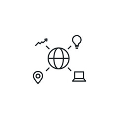 Network icon symbol vector illustration isolated on white background