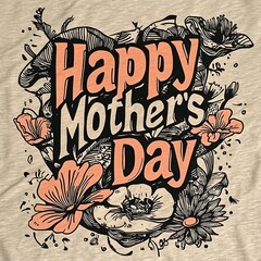 Mother's Day Wishes: Artistic composition that shows a heartwarming visual to express the special day. A special holiday for mothers, blended with flowers and organic shapes.